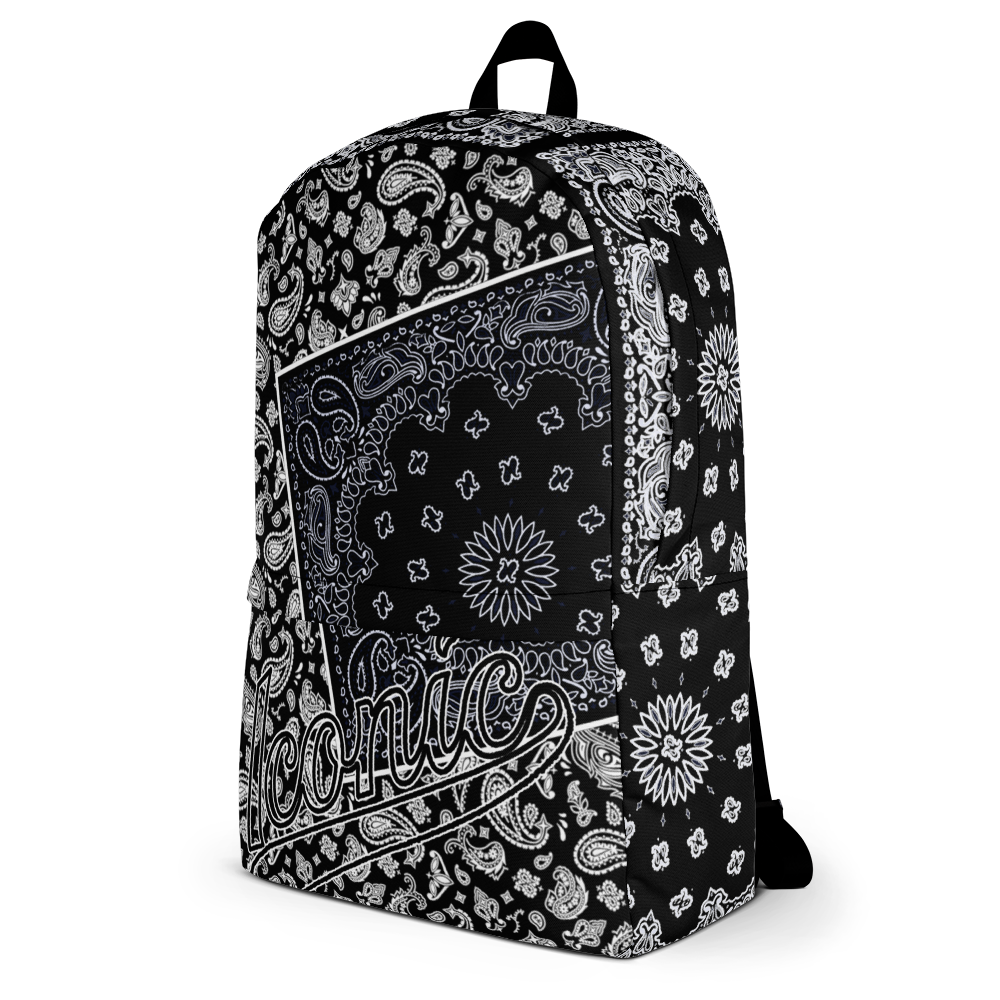 ROYAL ICONIC | Bandana Patchwork BACKPACK Digital Frontier HueMan Gang We Solid all Black Bandana Everythang