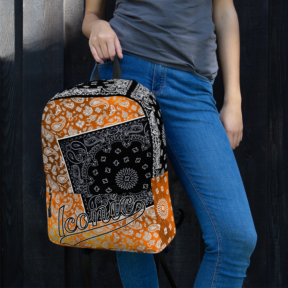 ROYAL ICONIC | Bandana Flag Tie Dye Aether Pour Color Block BACKPACK HueMan Gang Acid Wash Ice Dye Sienna Orange Sunset