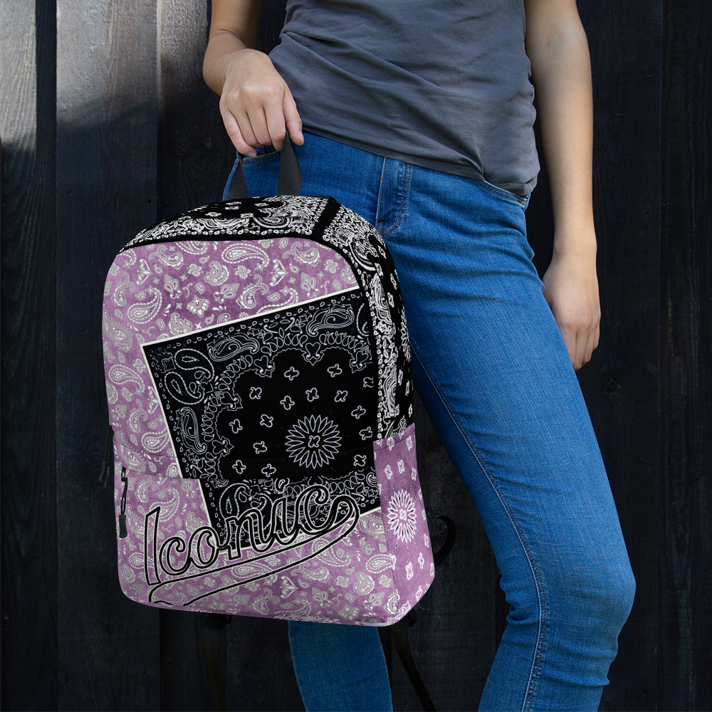 ROYAL ICONIC | Bandana Flag Tie Dye Aether Pour Color Block BACKPACK HueMan Gang Acid Wash Ice Dye Purple Crush