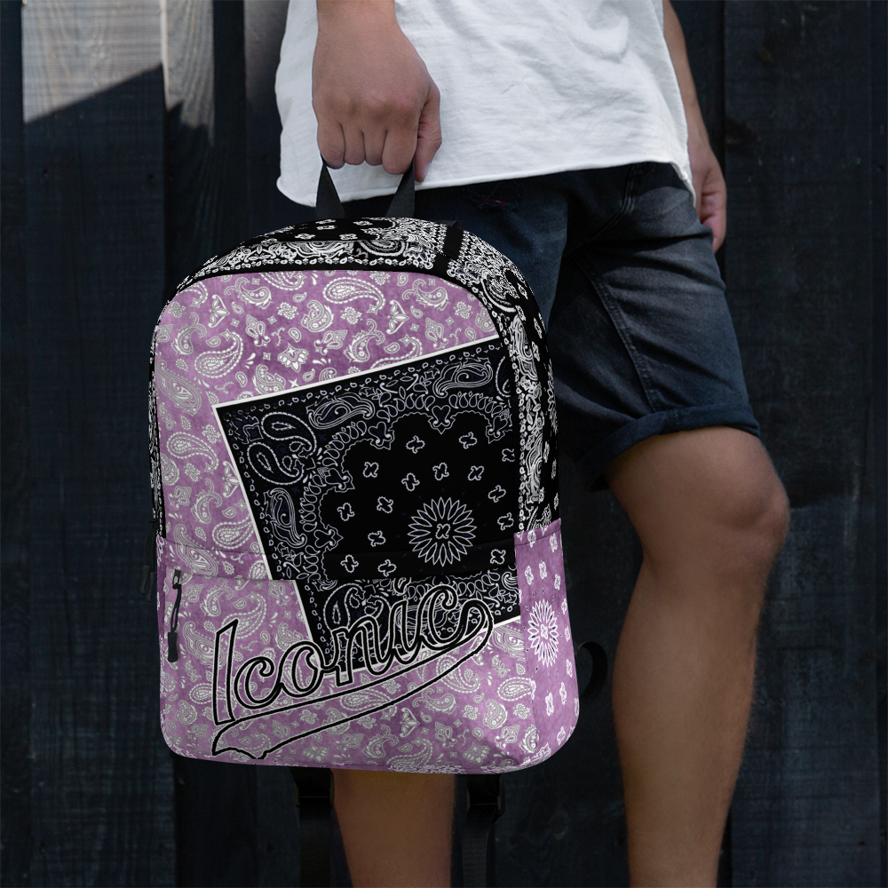 ROYAL ICONIC | Bandana Flag Tie Dye Aether Pour Color Block BACKPACK HueMan Gang Acid Wash Ice Dye Purple Crush