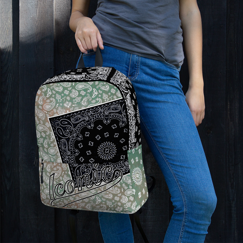 ROYAL ICONIC | Bandana Flag Tie Dye Aquarius Pour Color Block BACKPACK HueMan Gang Acid Wash Ice Dye Seafoam Haze Color Cloud