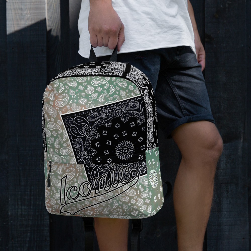 ROYAL ICONIC | Bandana Flag Tie Dye Aquarius Pour Color Block BACKPACK HueMan Gang Acid Wash Ice Dye Seafoam Haze Color Cloud
