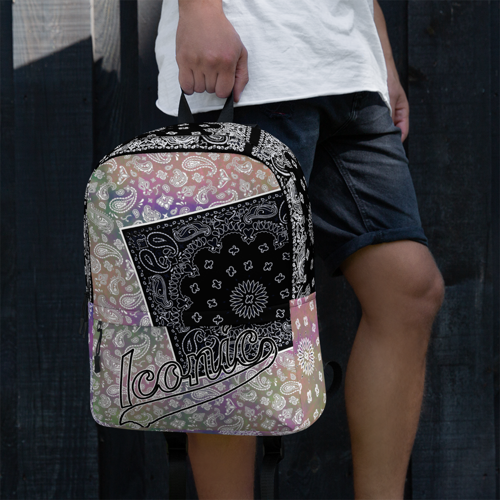 ROYAL ICONIC | Bandana Flag Tie Dye Aquarius Pour Color Block BACKPACK HueMan Gang Acid Wash Ice Dye Pastel Cray On Color Cloud