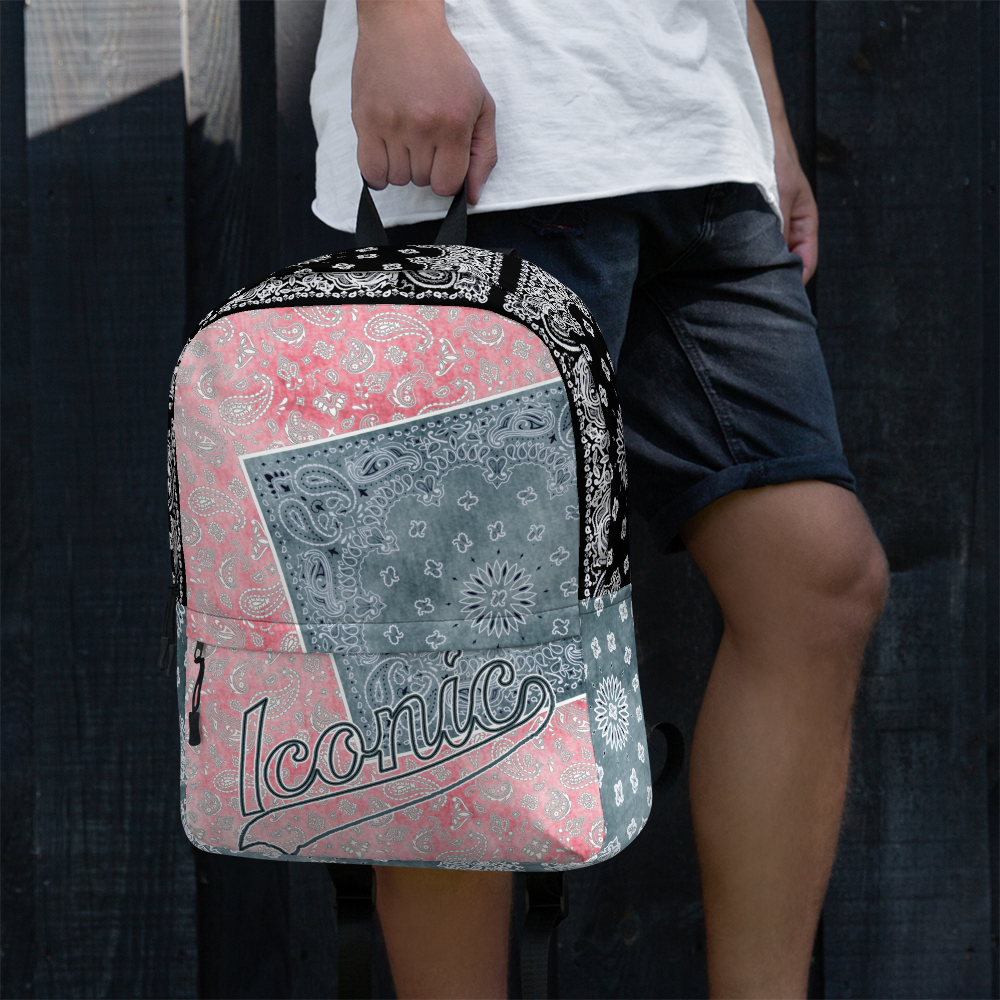 ROYAL ICONIC | Bandana Flag Tie Dye Aether Pour Color Block BACKPACK HueMan Gang Acid Wash Ice Dye Pink Blue Denim 2 Variations