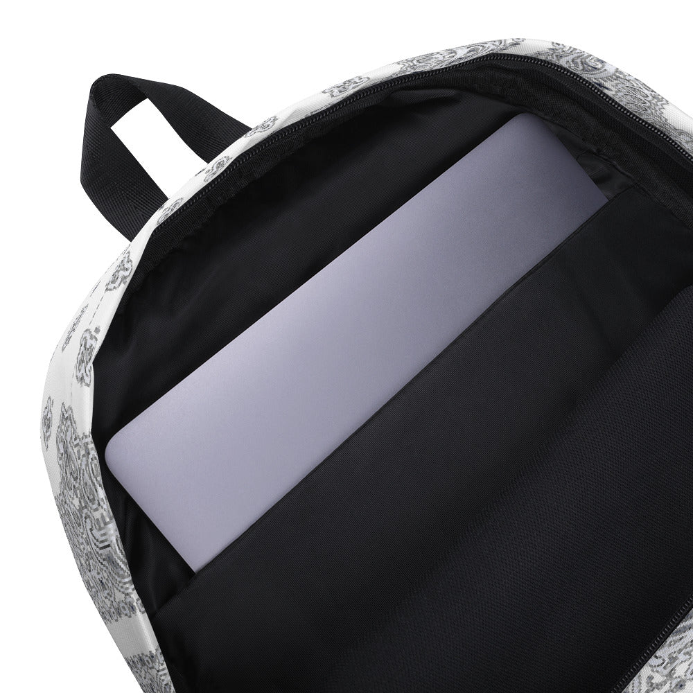 ROYAL ICONIC | Bandana Patchwork BACKPACK Digital Frontier HueMan Gang Bad Azz Acid Wash Black Flag Mix