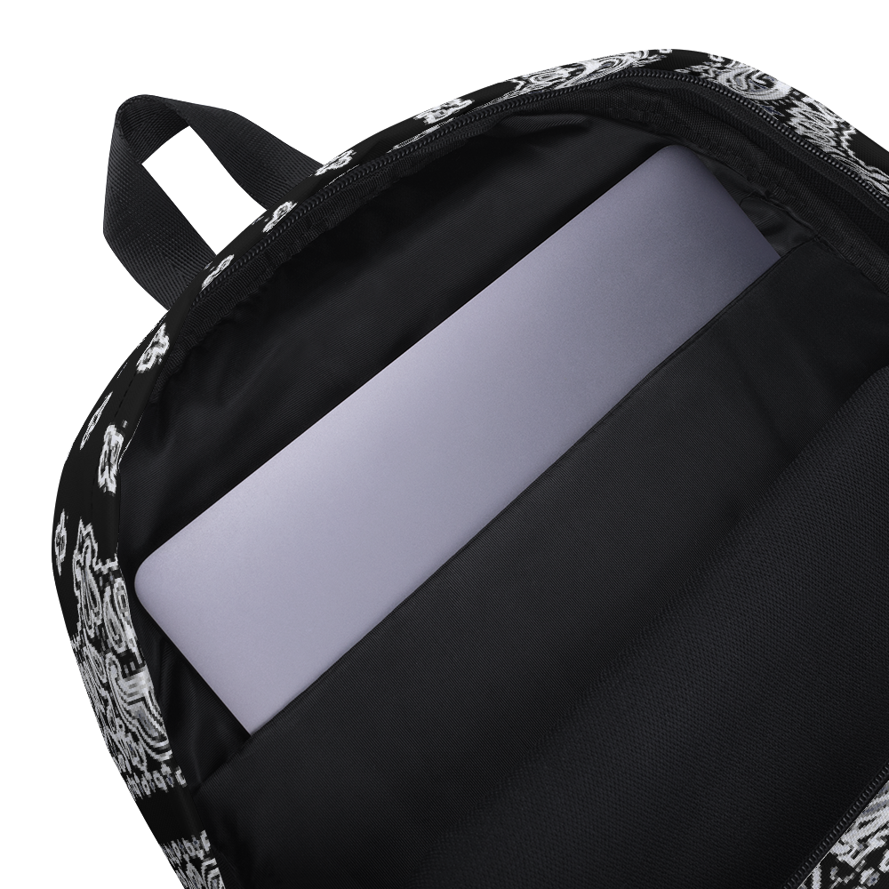 ROYAL ICONIC | Bandana Patchwork BACKPACK Digital Frontier HueMan Gang We Solid all Black Bandana Everythang