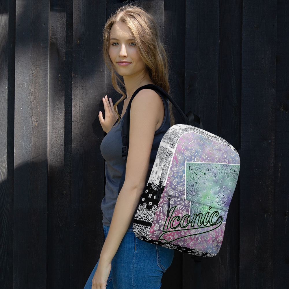 ROYAL ICONIC | Bandana Patchwork BACKPACK Digital Frontier HueMan Gang Tie Dye Mix Pink Blue 1 Color Cloud