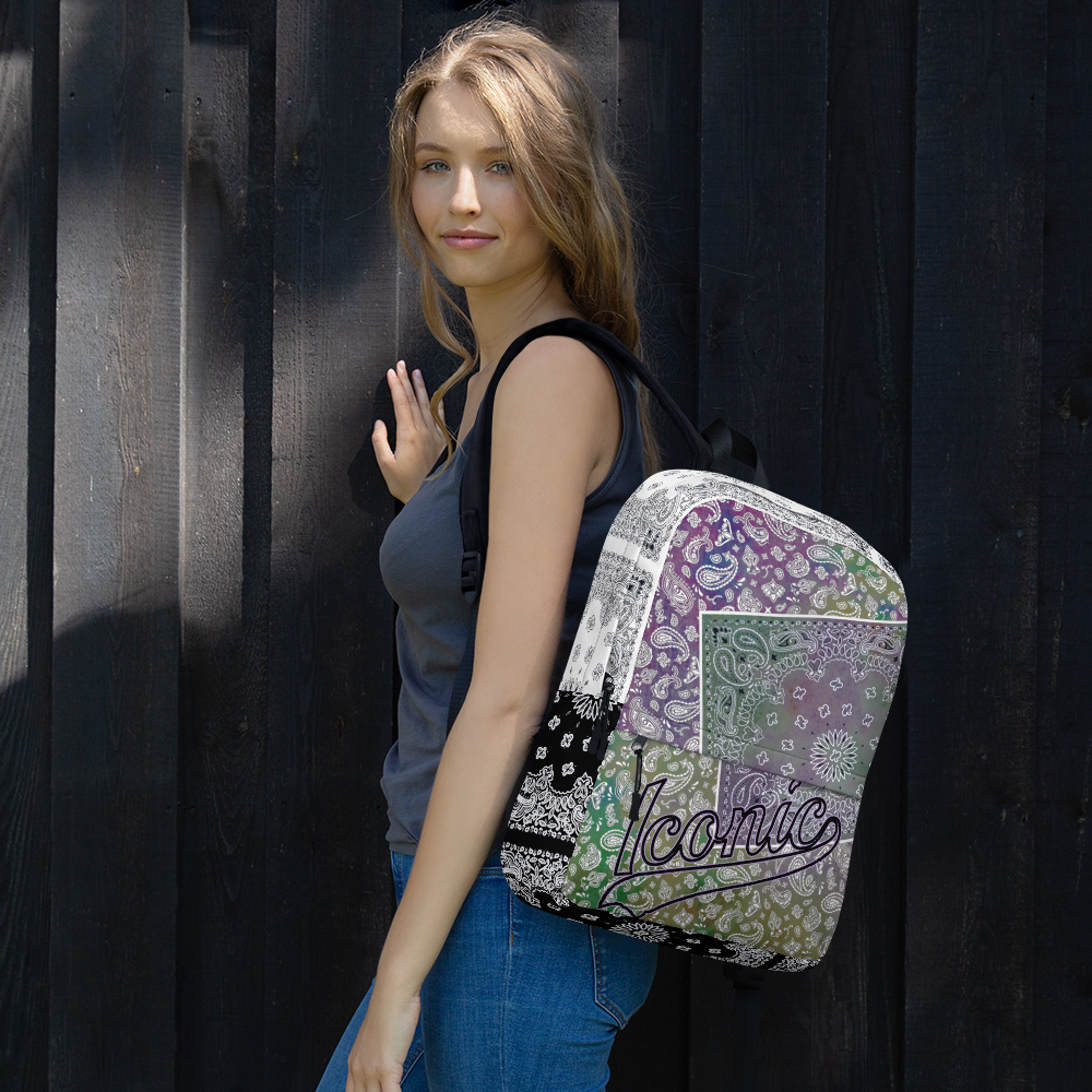 ROYAL ICONIC | Bandana Patchwork BACKPACK Digital Frontier HueMan Gang Tie Dye Aethereal Purple Haze