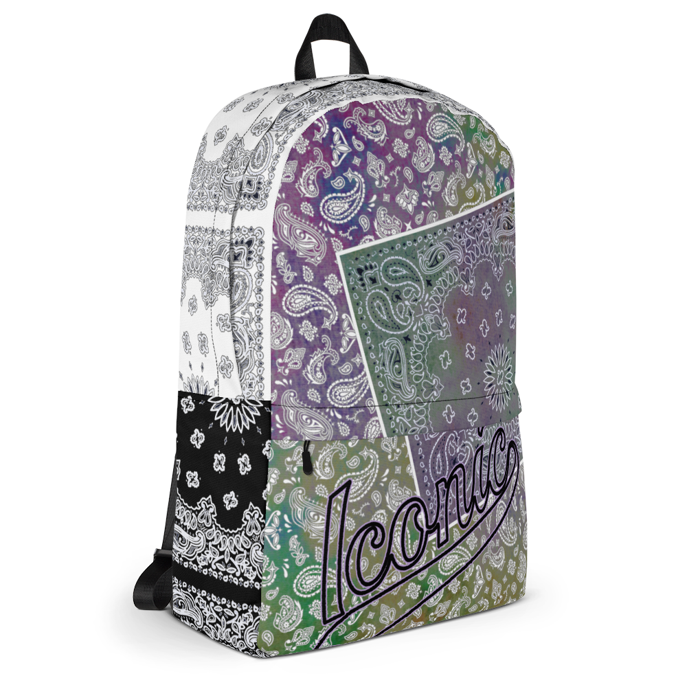 ROYAL ICONIC | Bandana Patchwork BACKPACK Digital Frontier HueMan Gang Tie Dye Aethereal Purple Haze