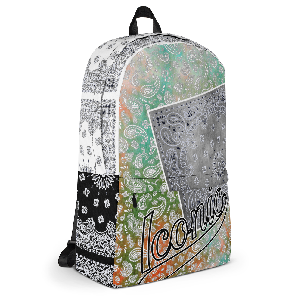ROYAL ICONIC | Bandana Patchwork BACKPACK Digital Frontier HueMan Gang Tie Dye Classic Urban Hippie
