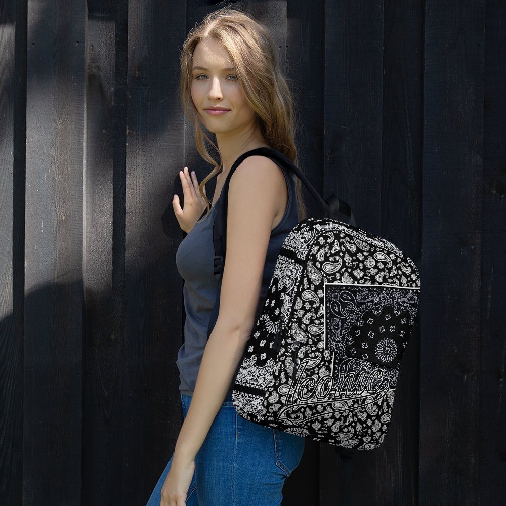ROYAL ICONIC | Bandana Patchwork BACKPACK Digital Frontier HueMan Gang We Solid all Black Bandana Everythang