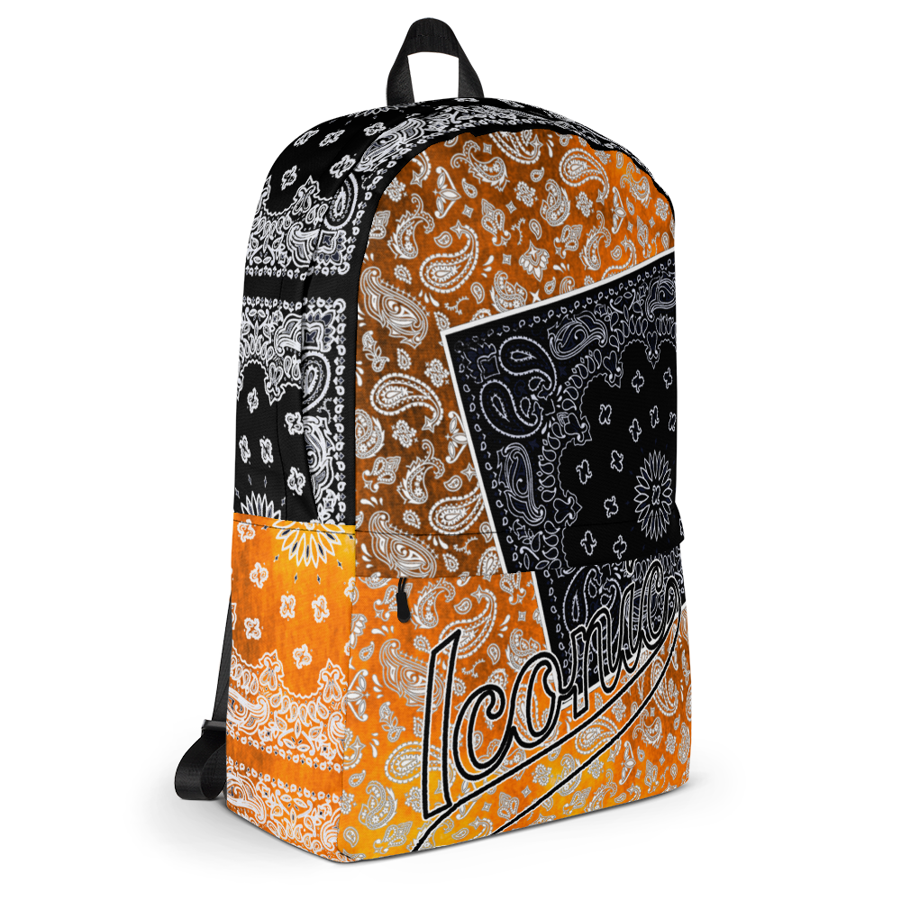 ROYAL ICONIC | Bandana Flag Tie Dye Aether Pour Color Block BACKPACK HueMan Gang Acid Wash Ice Dye Sienna Orange Sunset