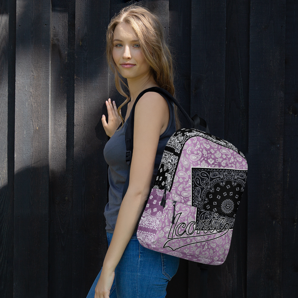 ROYAL ICONIC | Bandana Flag Tie Dye Aether Pour Color Block BACKPACK HueMan Gang Acid Wash Ice Dye Purple Crush