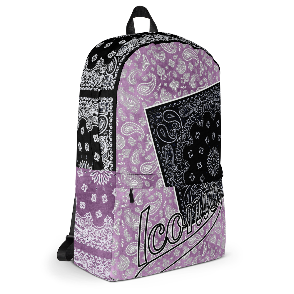 ROYAL ICONIC | Bandana Flag Tie Dye Aether Pour Color Block BACKPACK HueMan Gang Acid Wash Ice Dye Purple Crush