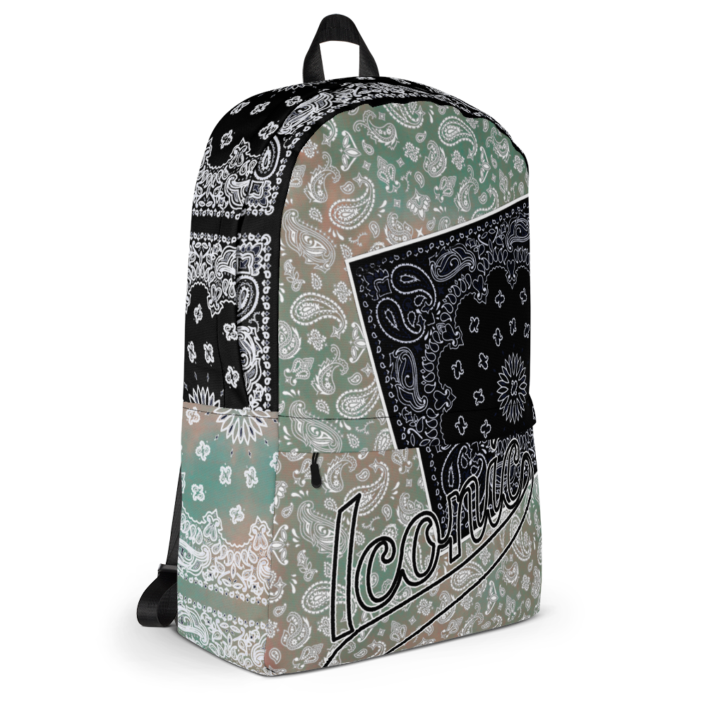 ROYAL ICONIC | Bandana Flag Tie Dye Aquarius Pour Color Block BACKPACK HueMan Gang Acid Wash Ice Dye Seafoam Haze Color Cloud