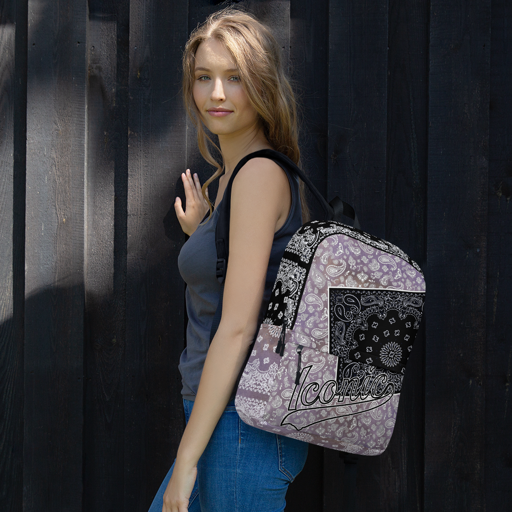 ROYAL ICONIC | Bandana Flag Tie Dye Aquarius Pour Color Block BACKPACK HueMan Gang Acid Wash Ice Dye Pastel Purple Dust Color Cloud