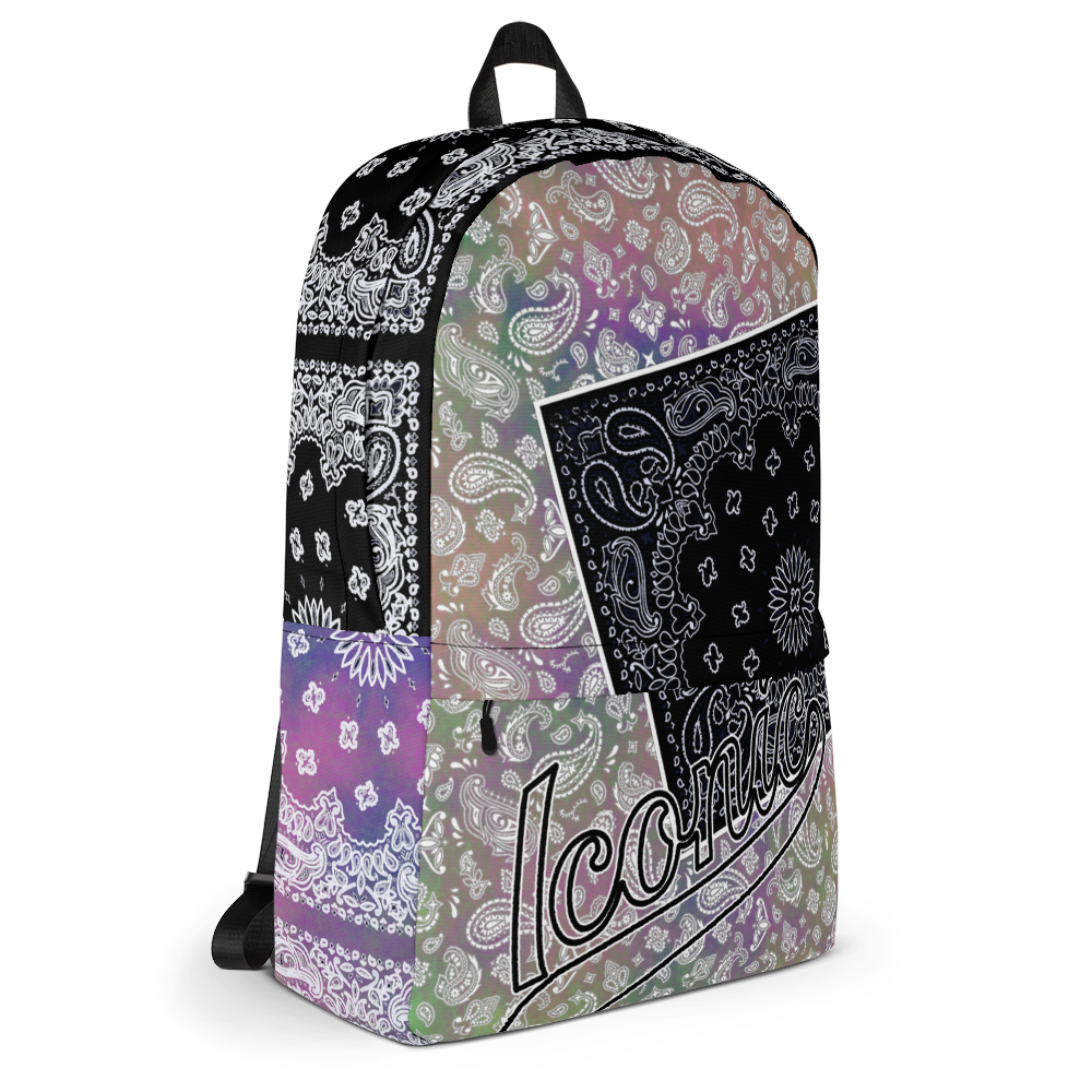 ROYAL ICONIC | Bandana Flag Tie Dye Aquarius Pour Color Block BACKPACK HueMan Gang Acid Wash Ice Dye Pastel Cray On Color Cloud