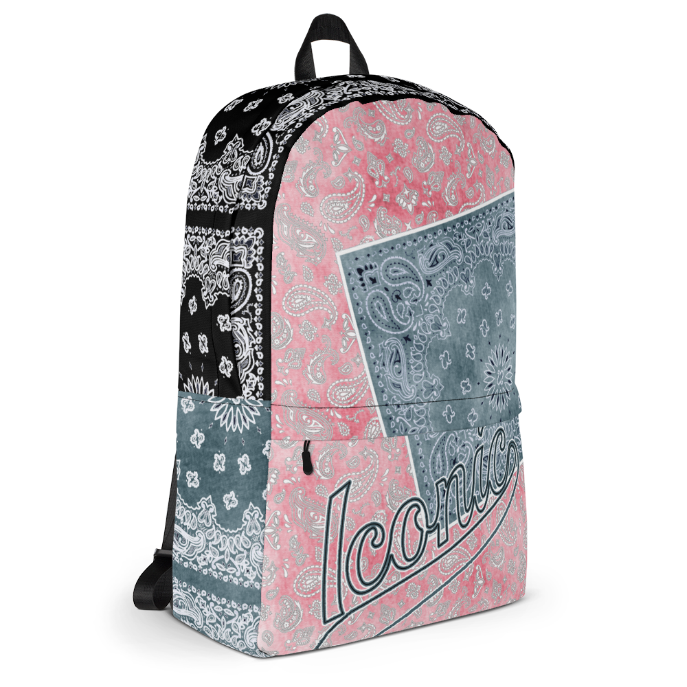 ROYAL ICONIC | Bandana Flag Tie Dye Aether Pour Color Block BACKPACK HueMan Gang Acid Wash Ice Dye Pink Blue Denim 2 Variations
