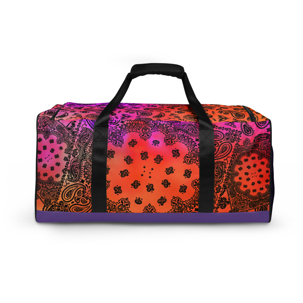 ROYAL ICONIC | OG Candy Bandana Tie Dye Paisley Cloud Dye Skate Bag Gang Gang Duffel Bag Sunset Tan Sands Retro Baseball Logo