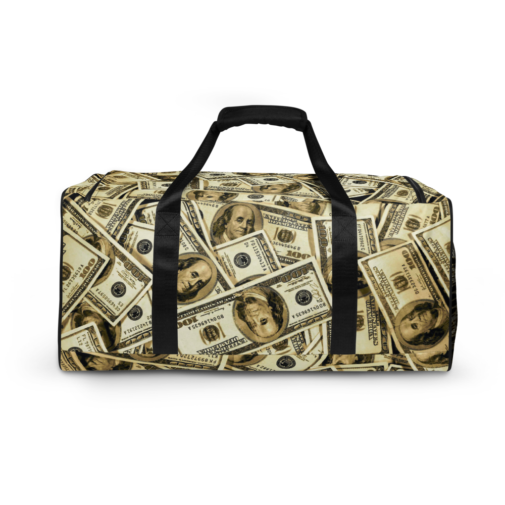 ROYAL ICONIC | The 100 Dollar Duffel Bag Nu Money Iconic MM's Workout Gym Bag GTA Guap Im in my Bag Secure the Bag Pink Money Bag | Classic Cash Bag Variant