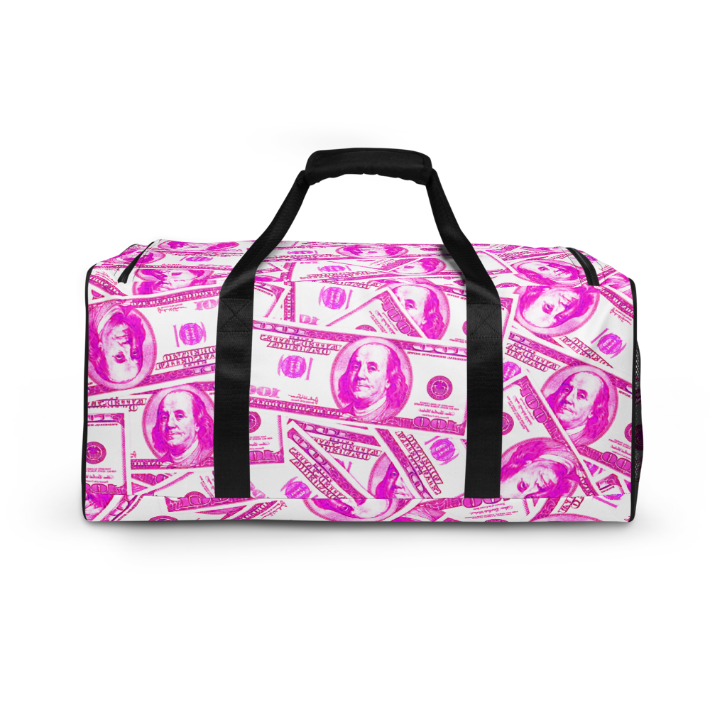 ROYAL ICONIC | The 100 Dollar Duffel Bag Nu Money Iconic MM's Workout Gym Bag GTA Guap Im in my Bag Secure the Bag Pink Money Bag | Classic Cash Bag Variant