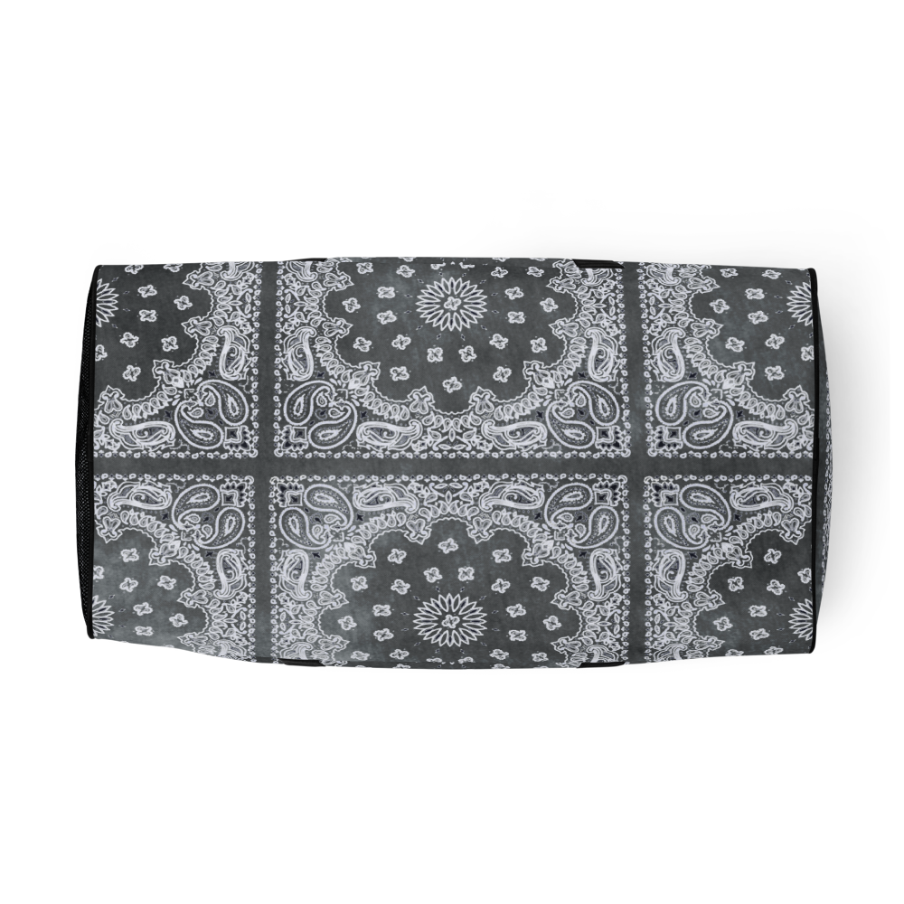 ROYAL ICONIC | Bandana Flag Tie Dye Duffle Bag Dope Azz Gray Wash DUFFEL Bag HueMan Gang Workout Gym Bag Duffle Bag Acid Wash Grey