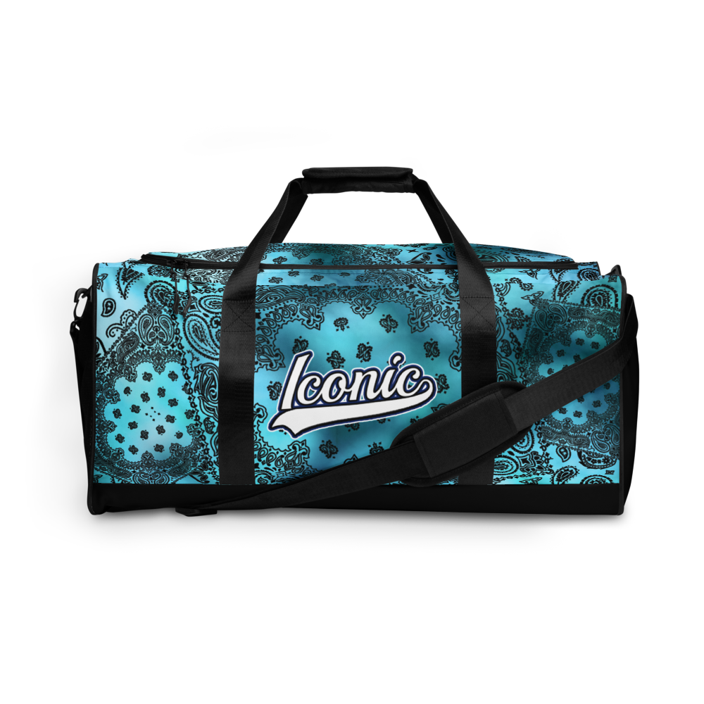 ROYAL ICONIC | OG Candy Bandana Tie Dye Paisley Cloud Dye Skate Bag Gang Gang Duffel Bag Sky Baby Blue Retro Baseball Logo