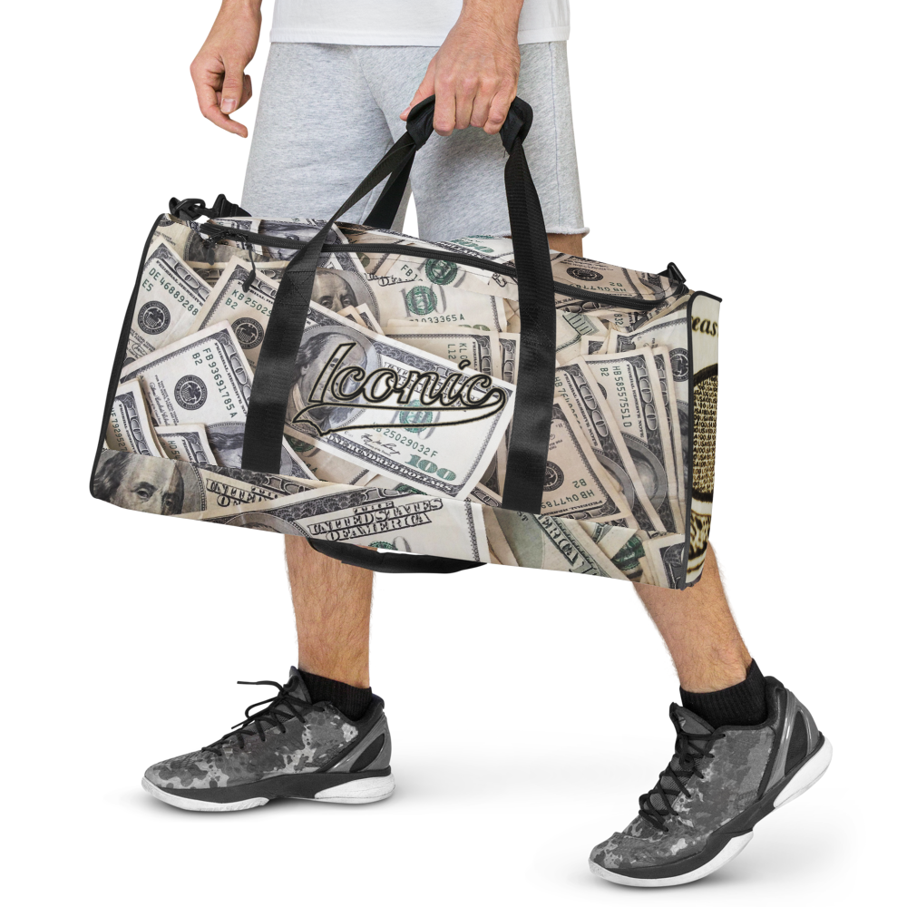 ROYAL ICONIC | The 100 Dollar Duffel Bag Nu Money Iconic MM's Workout Gym Bag GTA Guap Secure the Bag | Clean Crisp Bills