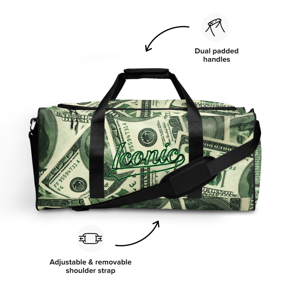 ROYAL ICONIC | The 100 Dollar Duffel Bag Nu Money Iconic MM's Workout Gym Bag GTA Guap Secure the Bag | Digital Greenbacks