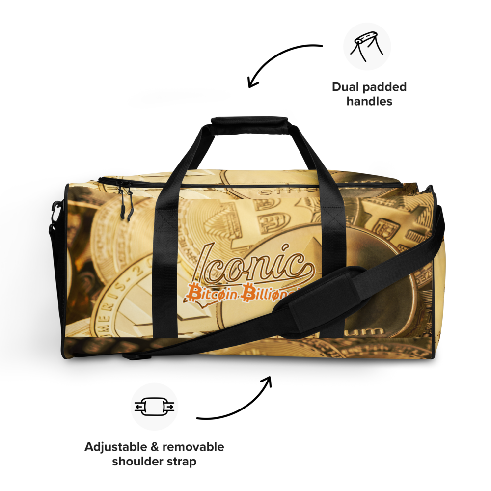 ROYAL ICONIC | Bitcoin Billionaire Money Manifest Duffle Bag The New Economy Iconic BB's Crypto Cash Secure the Bag | Btc Bills Variants