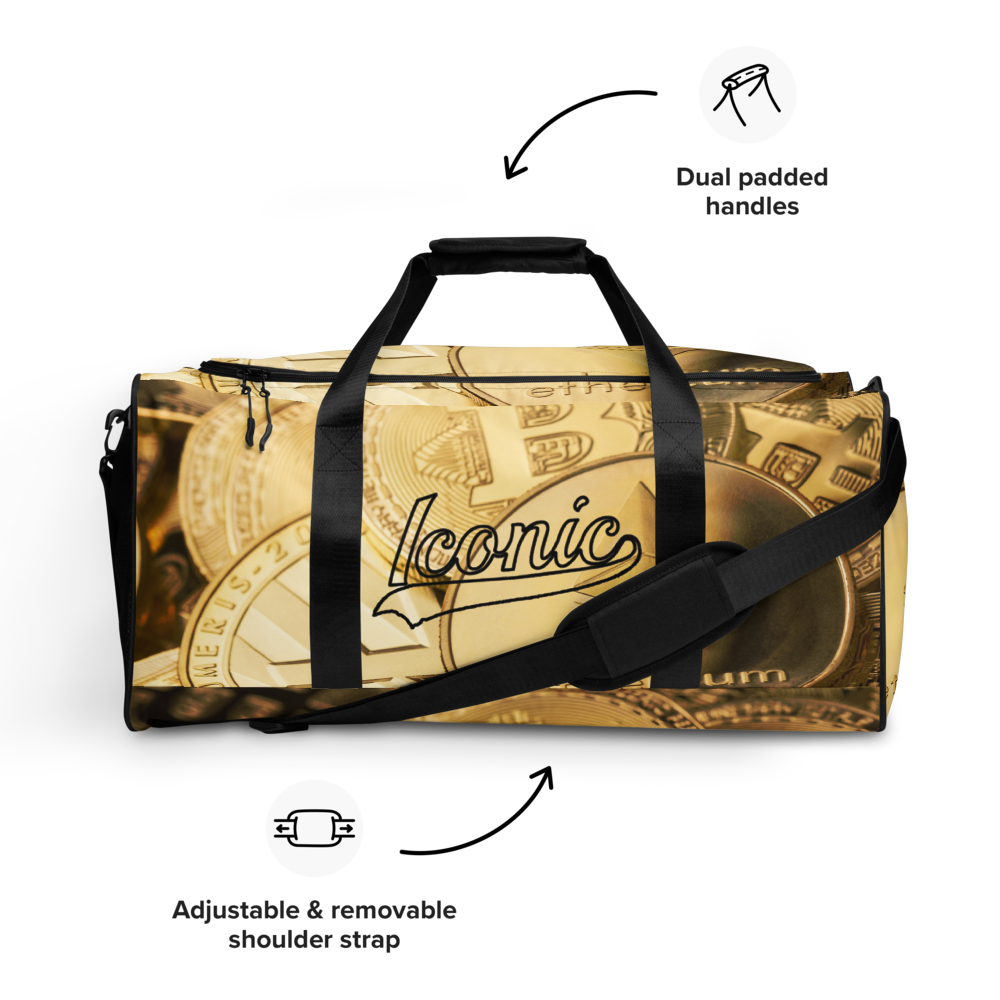 ROYAL ICONIC | Bitcoin Billionaire Money Manifest Duffle Bag The New Economy Iconic BB's Crypto Cash Secure the Bag | Gold Standard Variants