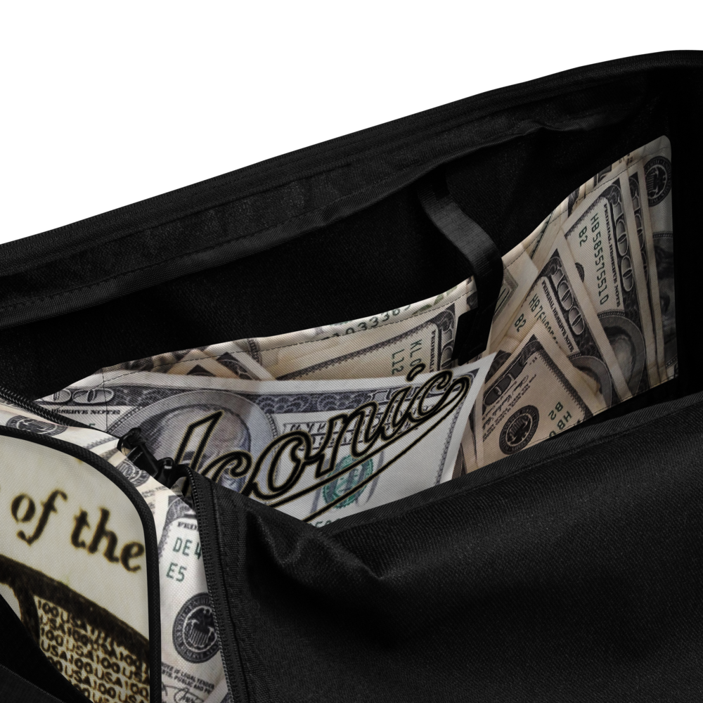 ROYAL ICONIC | The 100 Dollar Duffel Bag Nu Money Iconic MM's Workout Gym Bag GTA Guap Secure the Bag | Clean Crisp Bills