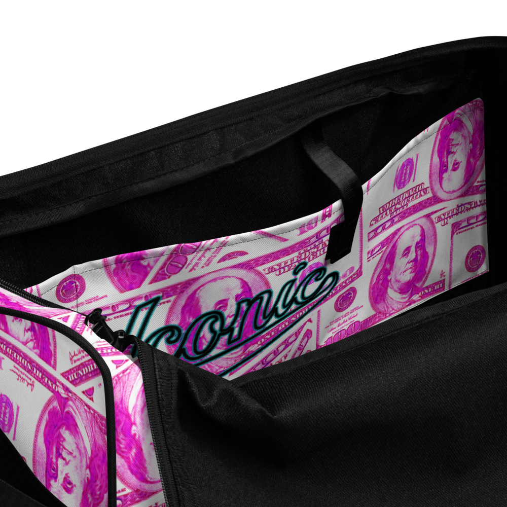 ROYAL ICONIC | The 100 Dollar Duffel Bag Nu Money Iconic MM's Workout Gym Bag GTA Guap Im in my Bag Secure the Bag Pink Money Bag | Classic Cash Bag Variant