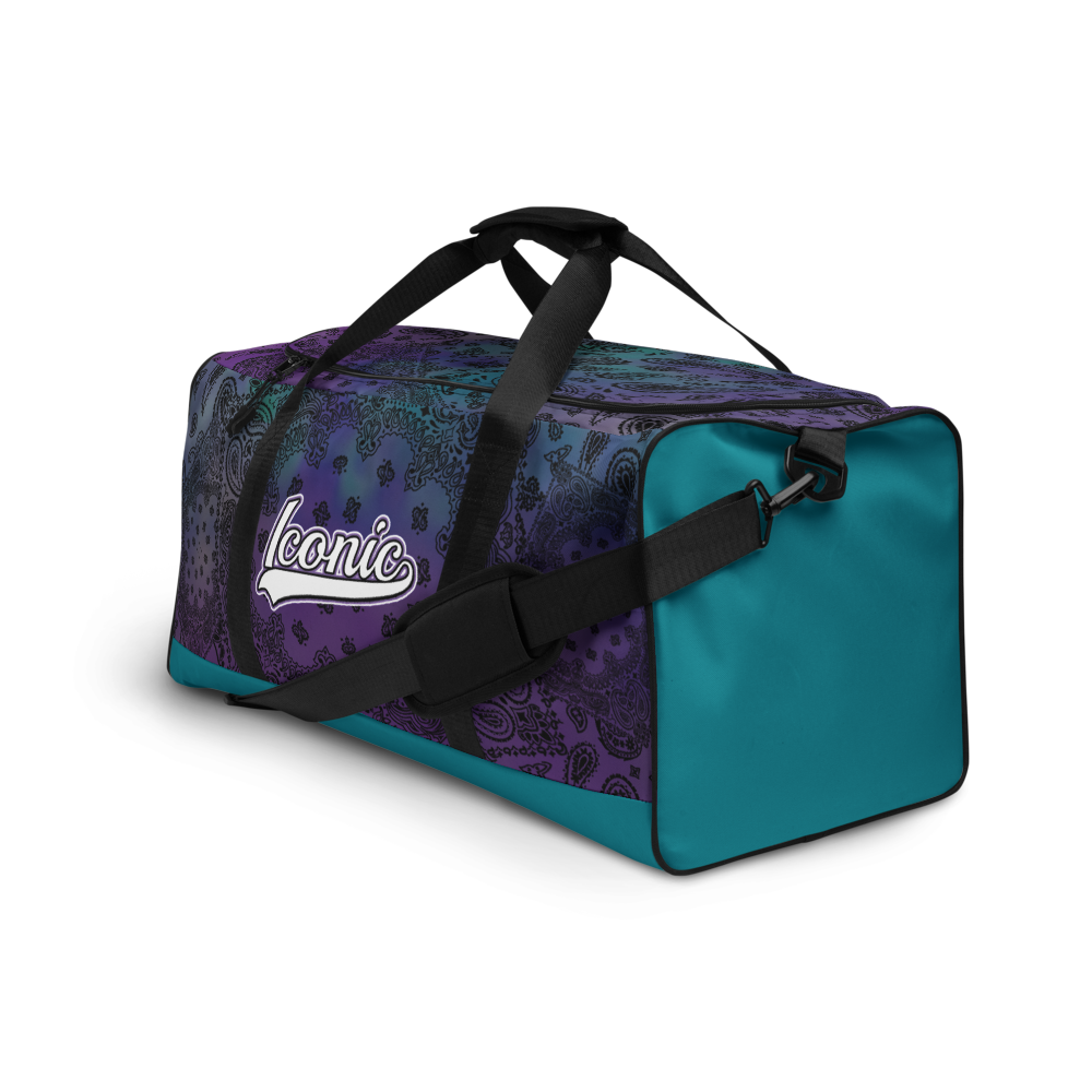 ROYAL ICONIC | OG Candy Bandana Tie Dye Paisley Cloud Dye Skate Bag Gang Gang Duffel Bag Purple Hendrixx Retro Baseball Logo