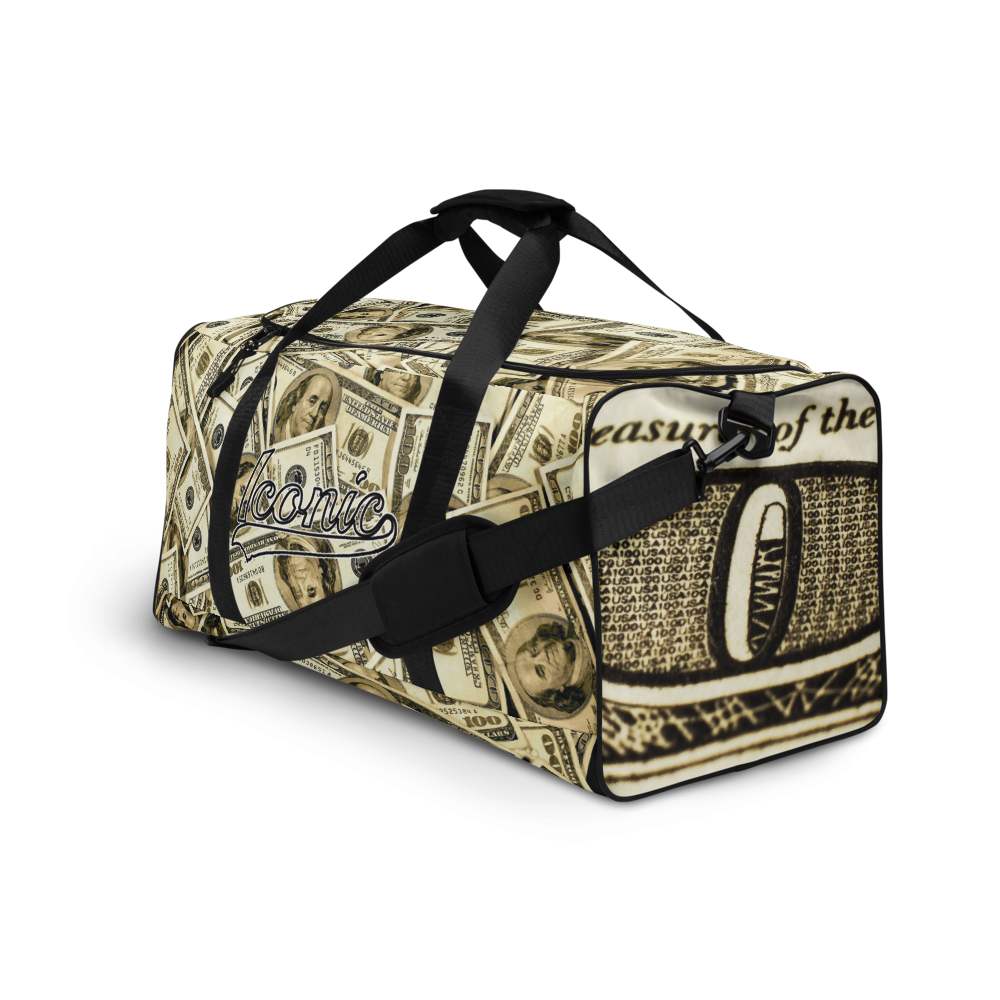 ROYAL ICONIC | The 100 Dollar Duffel Bag Nu Money Iconic MM's Workout Gym Bag GTA Guap Im in my Bag Secure the Bag Pink Money Bag | Classic Cash Bag Variant