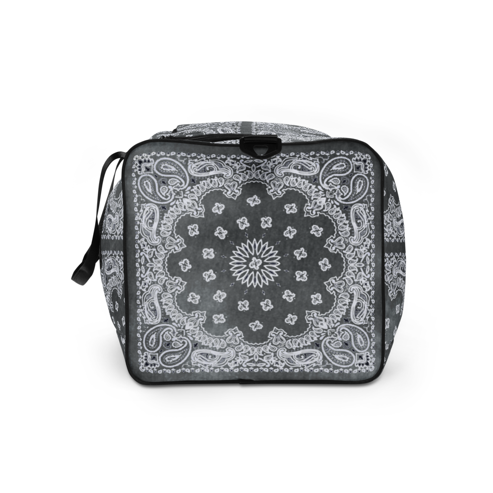 ROYAL ICONIC | Bandana Flag Tie Dye Duffle Bag Dope Azz Gray Wash DUFFEL Bag HueMan Gang Workout Gym Bag Duffle Bag Acid Wash Grey