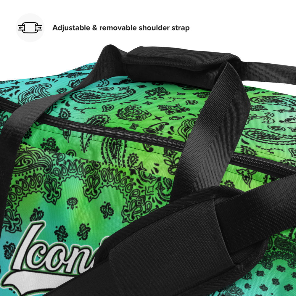 ROYAL ICONIC | OG Candy Bandana Tie Dye Paisley Cloud Dye Skate Bag Gang Gang Duffel Bag Teal Alien Eilish Retro Baseball Logo