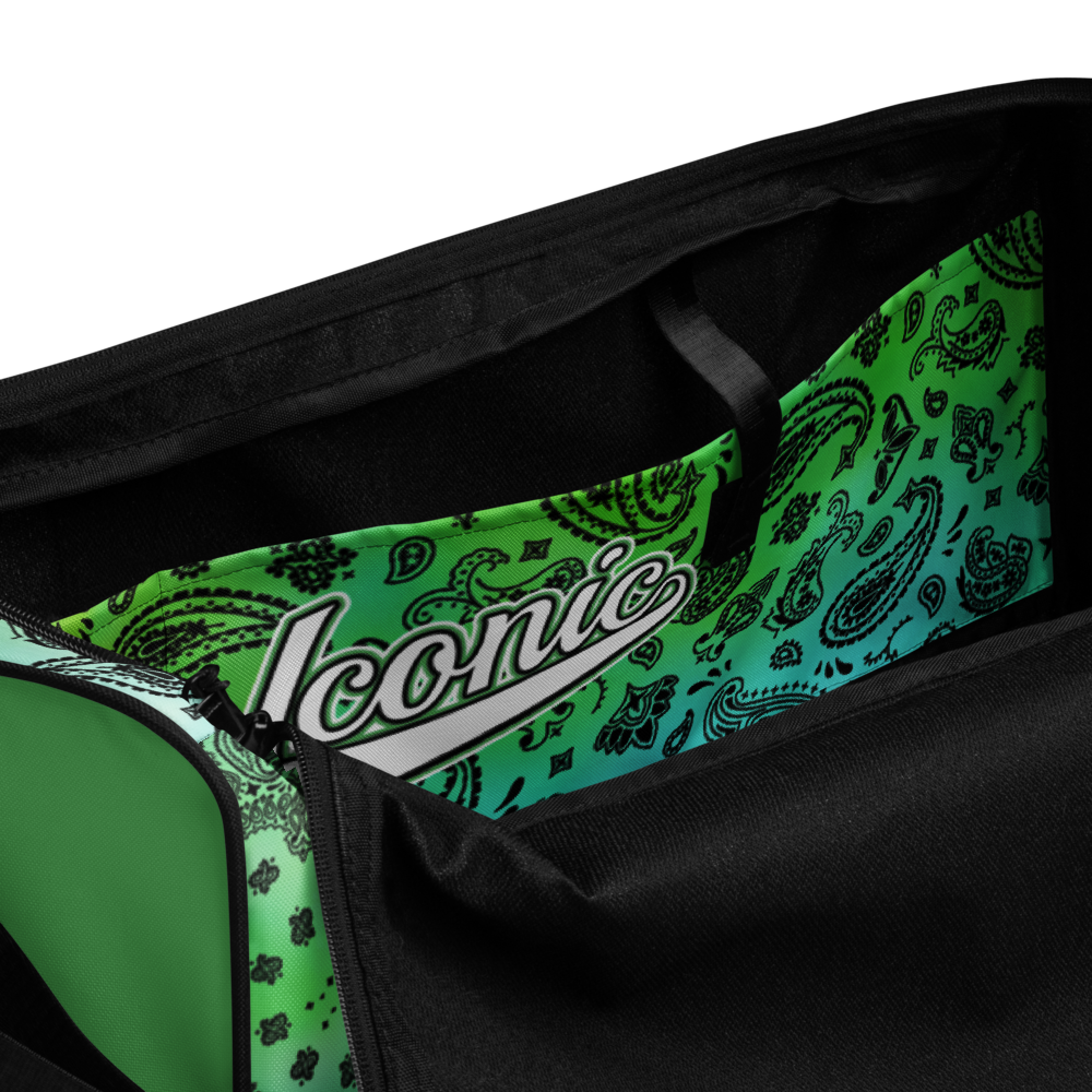 ROYAL ICONIC | OG Candy Bandana Tie Dye Paisley Cloud Dye Skate Bag Gang Gang Duffel Bag Teal Alien Eilish Retro Baseball Logo