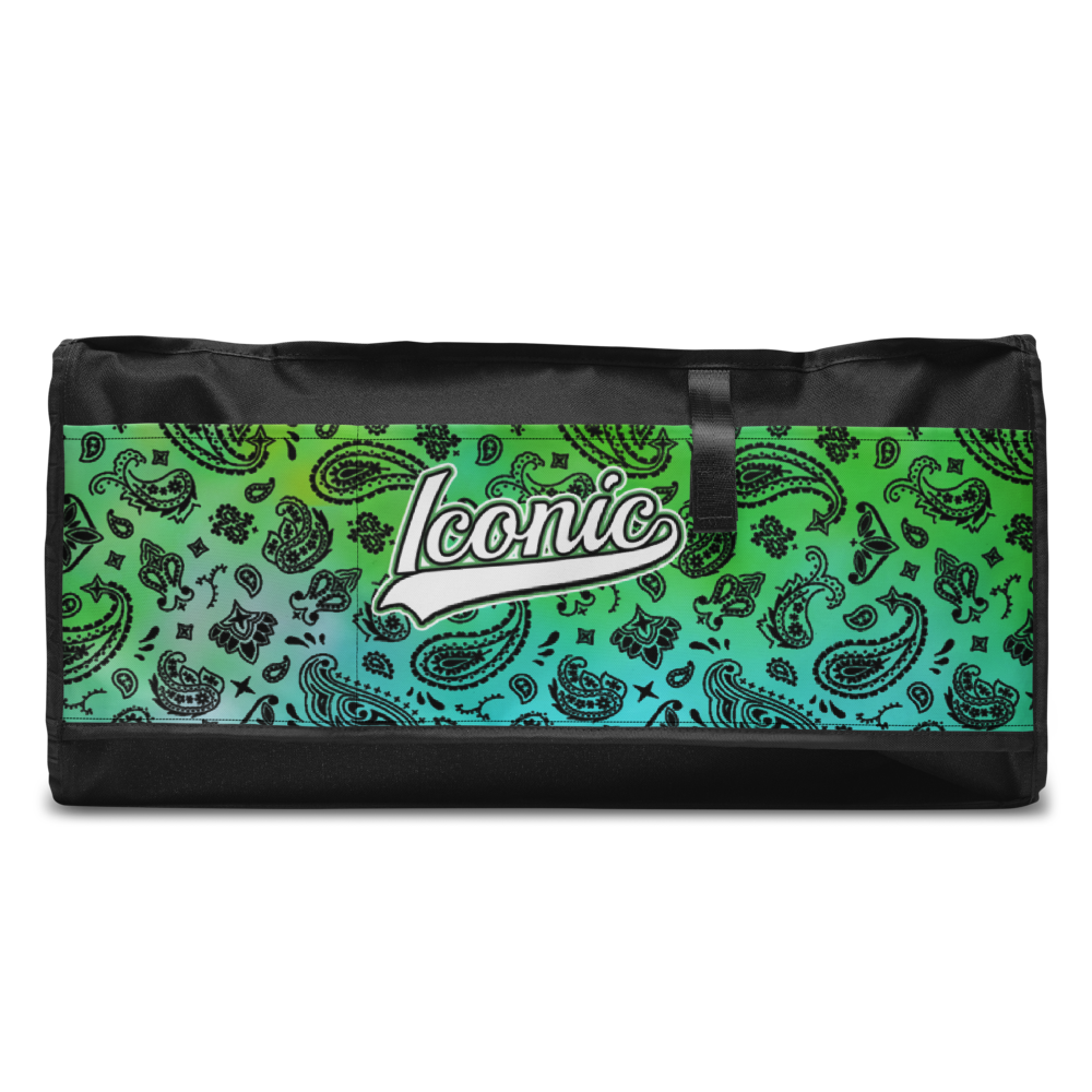 ROYAL ICONIC | OG Candy Bandana Tie Dye Paisley Cloud Dye Skate Bag Gang Gang Duffel Bag Teal Alien Eilish Retro Baseball Logo
