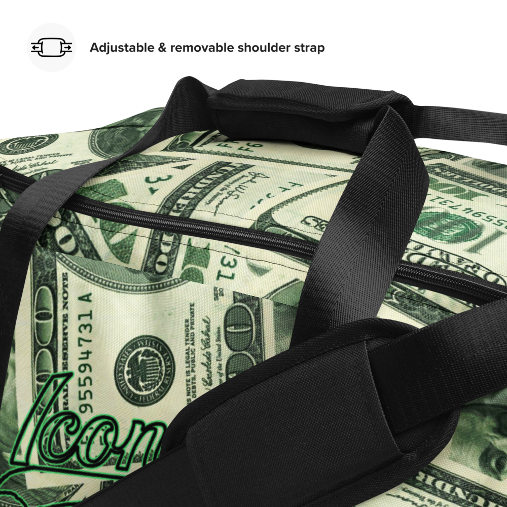 ROYAL ICONIC | The 100 Dollar Duffel Bag Nu Money Iconic MM's Workout Gym Bag GTA Guap Secure the Bag | Digital Greenbacks