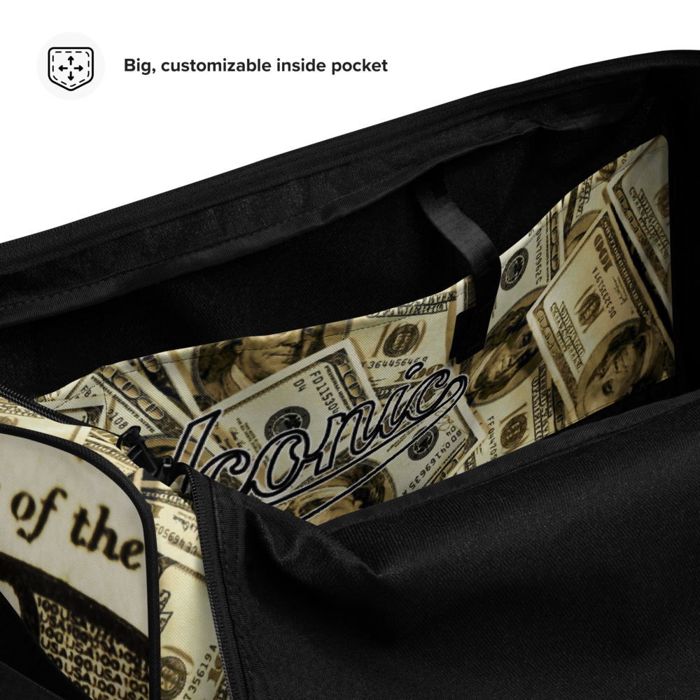 ROYAL ICONIC | The 100 Dollar Duffel Bag Nu Money Iconic MM's Workout Gym Bag GTA Guap Im in my Bag Secure the Bag Pink Money Bag | Classic Cash Bag Variant