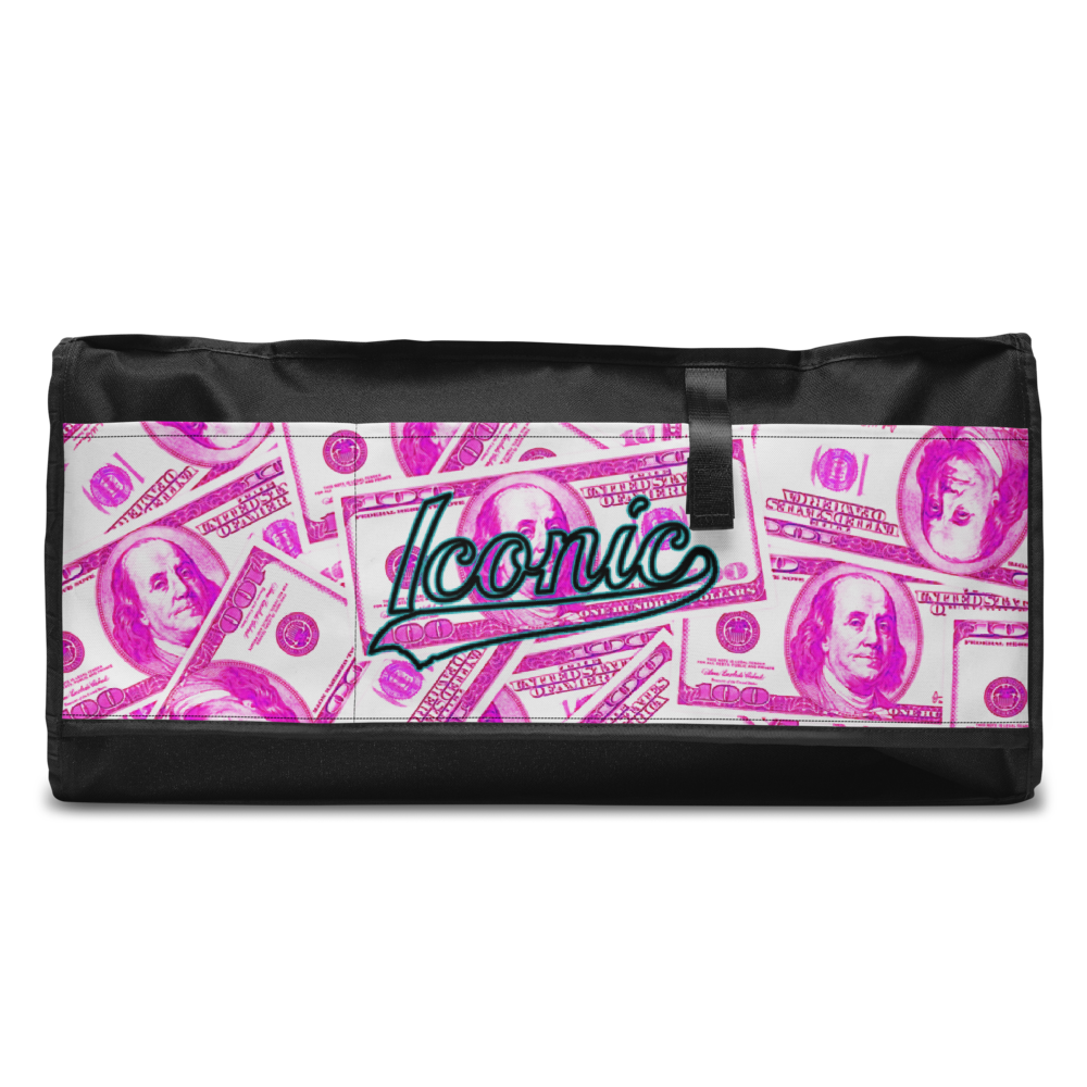 ROYAL ICONIC | The 100 Dollar Duffel Bag Nu Money Iconic MM's Workout Gym Bag GTA Guap Im in my Bag Secure the Bag Pink Money Bag | Classic Cash Bag Variant