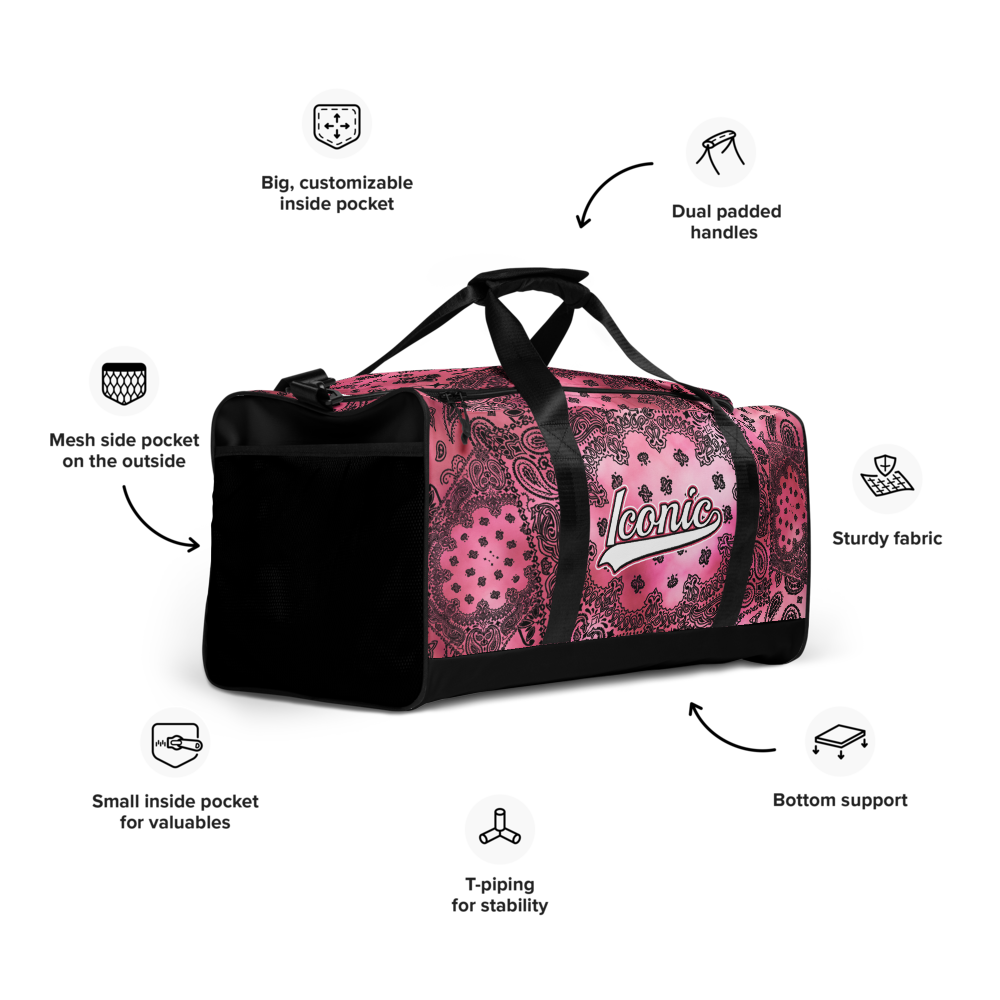 ROYAL ICONIC | OG Candy Bandana Tie Dye Paisley Cloud Dye Skate Bag Gang Gang Duffel Bag Pretty in Pink Sugar Color Cloud Baseball Logo