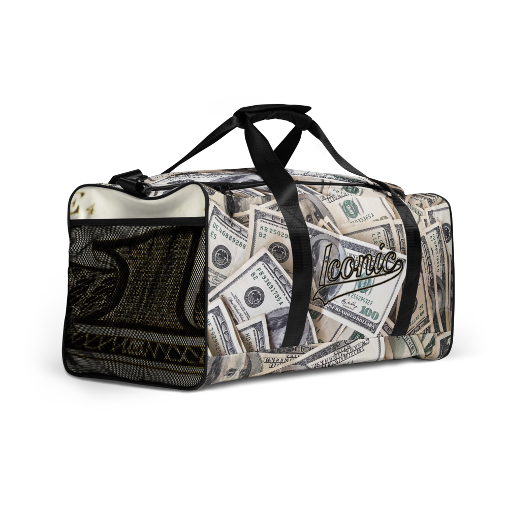 ROYAL ICONIC | The 100 Dollar Duffel Bag Nu Money Iconic MM's Workout Gym Bag GTA Guap Secure the Bag | Clean Crisp Bills