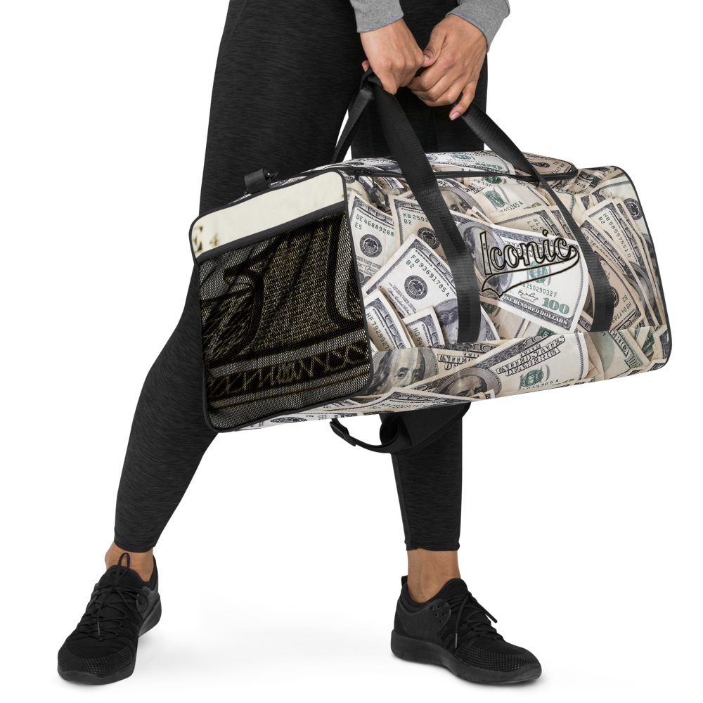 ROYAL ICONIC | The 100 Dollar Duffel Bag Nu Money Iconic MM's Workout Gym Bag GTA Guap Secure the Bag | Clean Crisp Bills