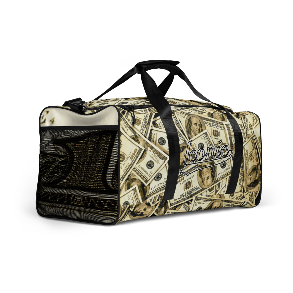 ROYAL ICONIC | The 100 Dollar Duffel Bag Nu Money Iconic MM's Workout Gym Bag GTA Guap Im in my Bag Secure the Bag Pink Money Bag | Classic Cash Bag Variant