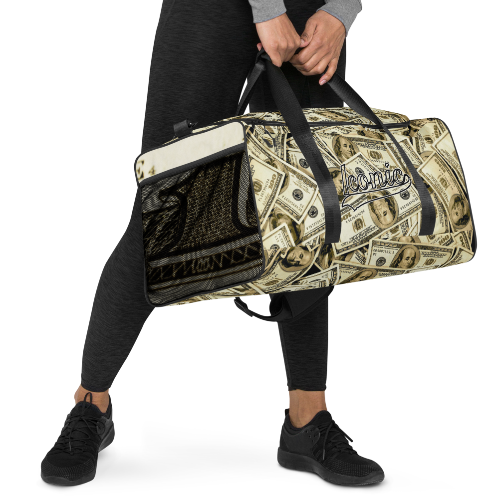 ROYAL ICONIC | The 100 Dollar Duffel Bag Nu Money Iconic MM's Workout Gym Bag GTA Guap Im in my Bag Secure the Bag Pink Money Bag | Classic Cash Bag Variant