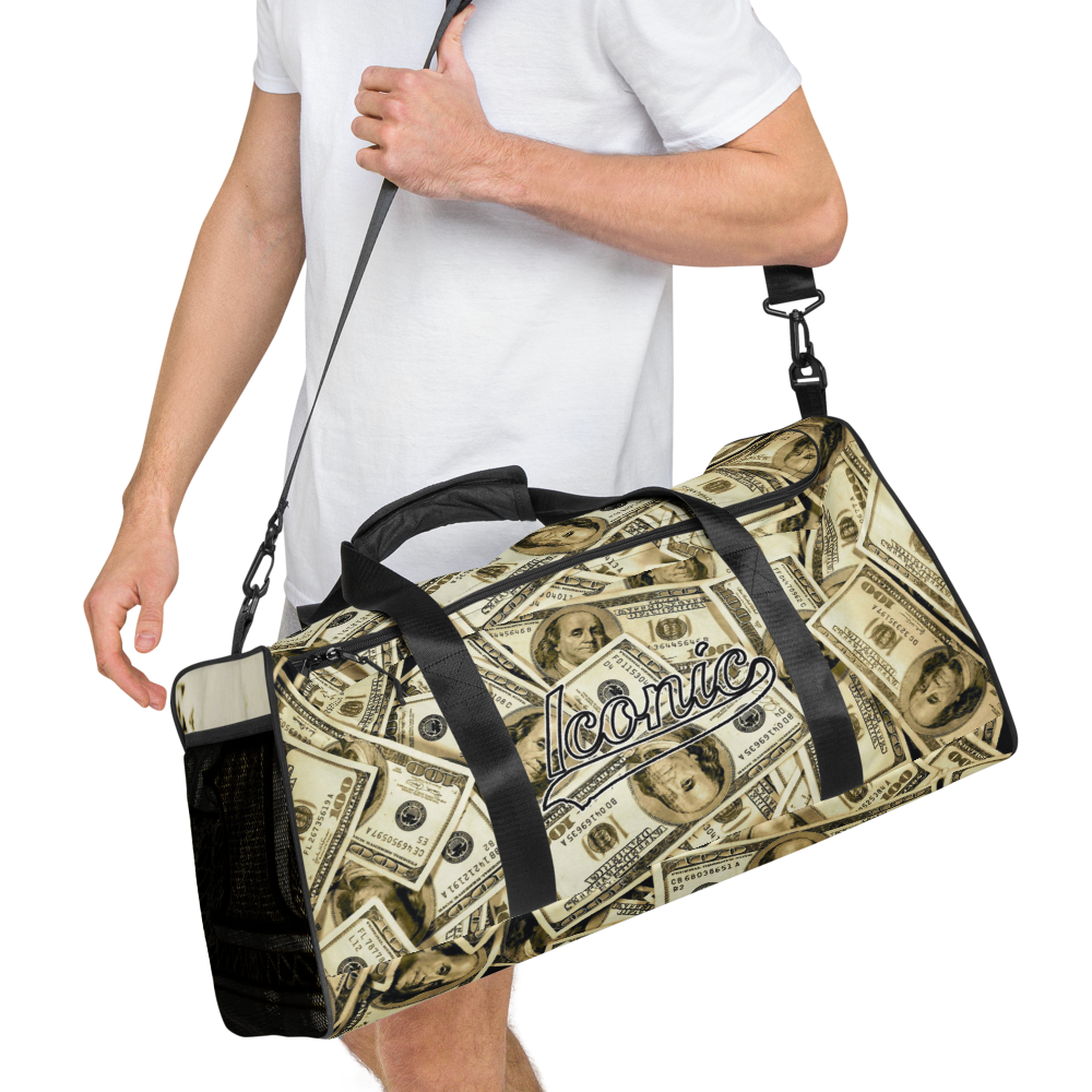 ROYAL ICONIC | The 100 Dollar Duffel Bag Nu Money Iconic MM's Workout Gym Bag GTA Guap Im in my Bag Secure the Bag Pink Money Bag | Classic Cash Bag Variant