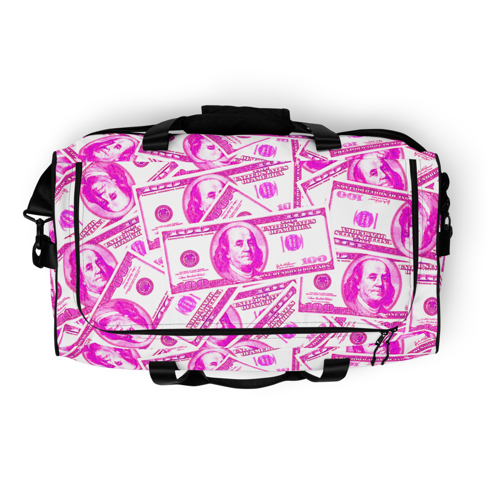 ROYAL ICONIC | The 100 Dollar Duffel Bag Nu Money Iconic MM's Workout Gym Bag GTA Guap Im in my Bag Secure the Bag Pink Money Bag | Classic Cash Bag Variant