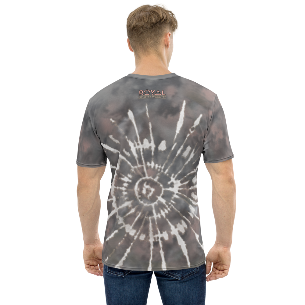 CRXWN | Royal Urban Resort | Trippy Drippy D4L By Any Means Bleach Acid Wash Unisex Jersey Tee Golden Wave Ash Stone Cracked Tie Dye